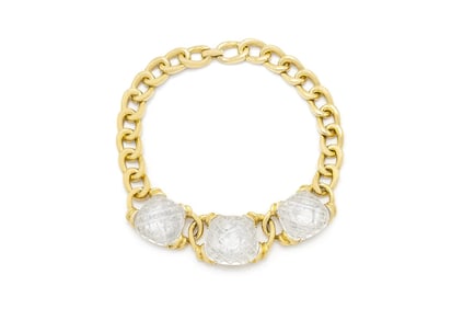 David Webb 18k Rock Crystal Necklace 197 grams
