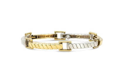 Van Cleef & Arpels 18k Gold Silver Bracelet 20.2 GRAMS