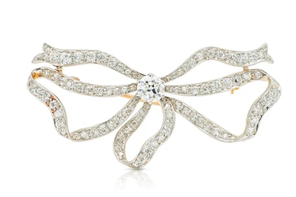 Tiffany Edwardian Diamond Bow Brooch