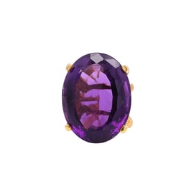 15K Gold Amethyst Ring