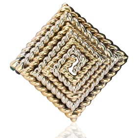 Tiffany & Co. 18K Gold Geometric Vintage Brooch