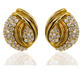 Hammerman 18K Diamond Vintage Earrings
