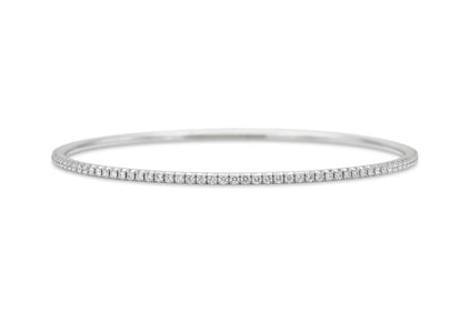 Tiffany & Co. 18K White Gold Metro Diamond Bangle
