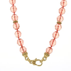 Judith Ripka 18K Gold Glass Necklace