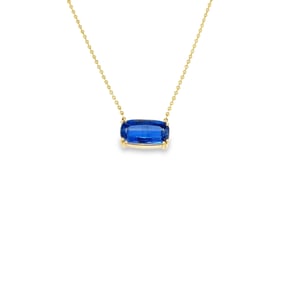 14K Gold Kyanite Ball Necklace