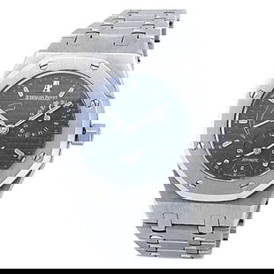 AP Royal Oak Dual Time Steel Watch: Pre-owned Audemars Piguet Royal Oak Dual Time men’s watch in stainless steel with iconic blue dial—featuring date, dual time zone, and power reserve complication. - Brand: Audemars Piguet - Model