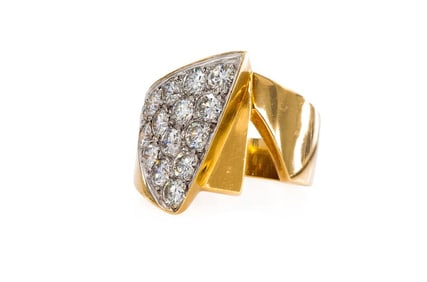 Vintage 14k Gold 2.20ct Diamond Ring