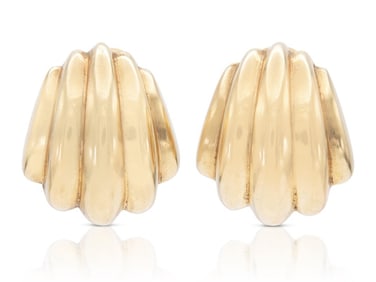 Vintage 14k Gold Shrimp Earrings