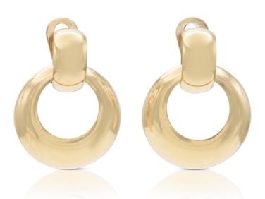 Vintage 14k Gold Door Knocker Earrings