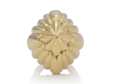 David Webb 18k Gold Pyramid Ring