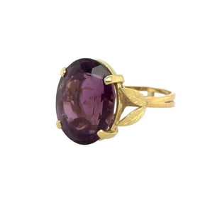 18k Gold 10ct Amethyst Ring