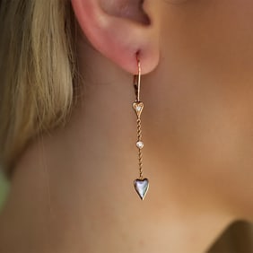 Kabana 14k Rose Gold Pearl Diamond Earrings