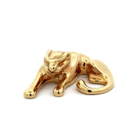 Italian 18k Gold Panther Slide Pendant