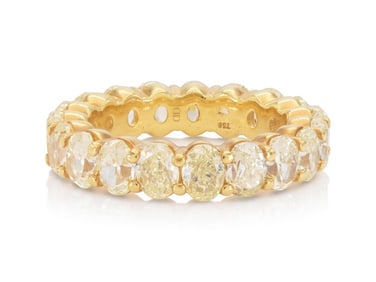 18k Gold Fancy Yellow Diamond Eternity Band