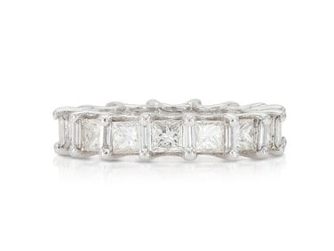 Platinum 5.10ct Diamond Eternity Band