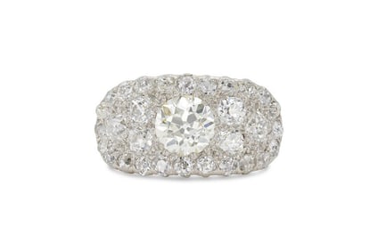 Edwardian Platinum 3.30ct Diamond Ring