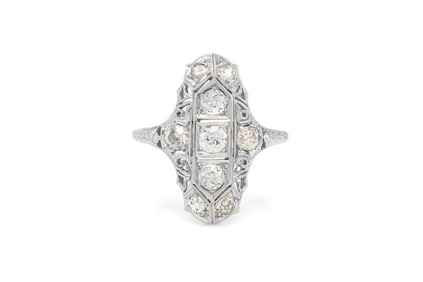 Art Deco Platinum 1.50ct Diamond Ring