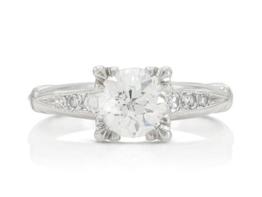 Art Deco Platinum Diamond Engagement Ring