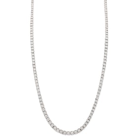 14k White Gold Diamond Tennis Necklace