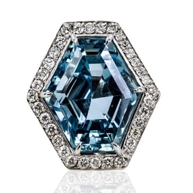 Santa Maria 18K White Gold Aquamarine Diamond Ring