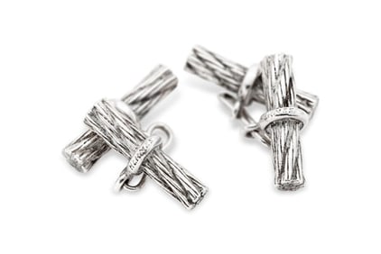 Vintage 1960s Hermes Silver Cufflinks