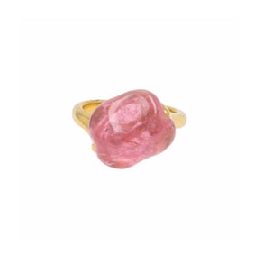 Nicholas Varney Pink 18K Gold Tourmaline Ring