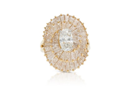 Oscar Heyman 18k Gold Diamond Swirl Ring