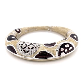 La Nouvelle Bague 18k Gold Enamel Diamond Bracelet