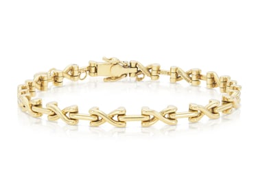 Tiffany Schlumberger 18k Gold X Link Bracelet