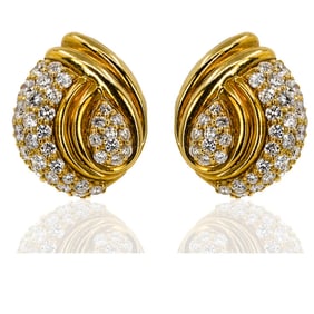 Hammerman Brothers 18k Gold Diamond Earrings