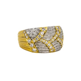 Michael Bondanza 18k Gold & Platinum Diamond Venti Ring