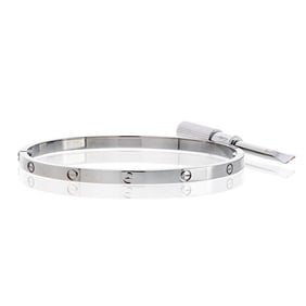 Cartier Love 18k White Gold Size 17 Bracelet