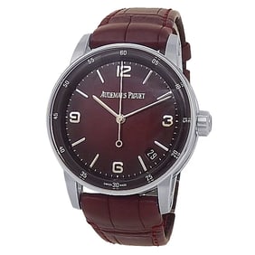 Audemars Piguet 18k Gold Code 11.59 Burgundy Watch