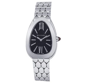 Bvlgari Serpenti Seduttori Steel Black Dial Ladies Watch