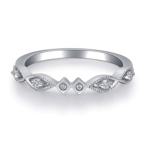 14k Two-Tone Gold Diamond Band Ring