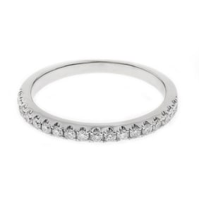 14k White Gold Diamond Band Ring