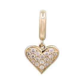 14k Gold Diamond Heart Pendant