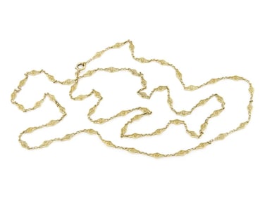 Victorian 18k Gold Long Chain Necklace