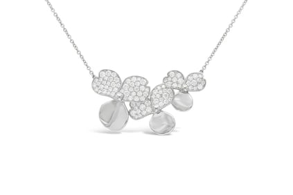 Tiffany & Co. Platinum Diamond Paper Flowers Necklace