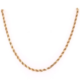 14k Yellow Gold Rope Chain