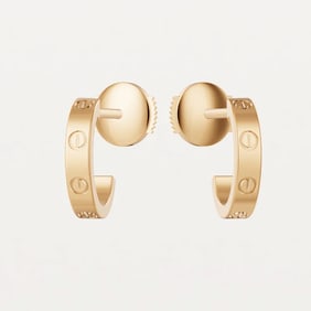 Cartier 18k Gold Love Hoop Earrings Small
