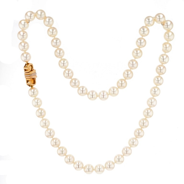 Cartier 18k Gold Akoya Pearl Necklace (1 of 1)