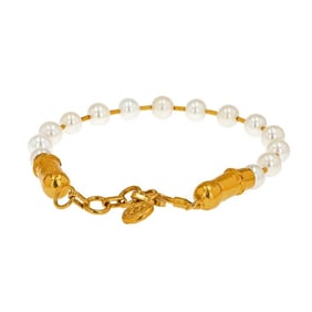 Gurhan 24k Gold Pearl Bracelet