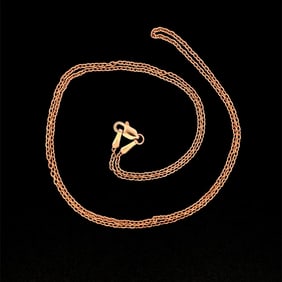 14k Rose Gold Rolo Chain Necklace