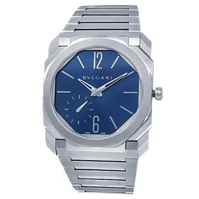 Bvlgari Octo Finissimo Steel Blue Dial Automatic Men’s Watch