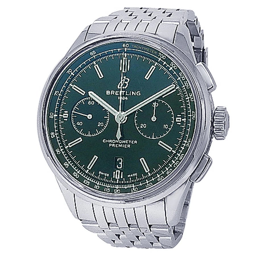 Breitling Premier B01 Chronograph Green Dial Men’s Watch (1 of 4)