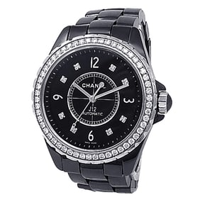 Chanel J12 Black Ceramic Diamond Ladies Watch