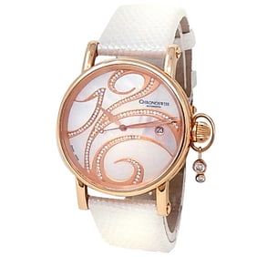 Chronoswiss Swing 18k Rose Gold Diamond Mother of Pearl Ladies Watch
