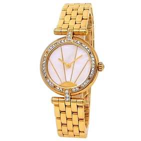 Cartier Panthere Vendome 18k Gold Diamond Mother of Pearl Ladies Watch