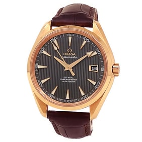 Omega Seamaster Aqua Terra 18k Rose Gold Grey Dial Men’s Watch